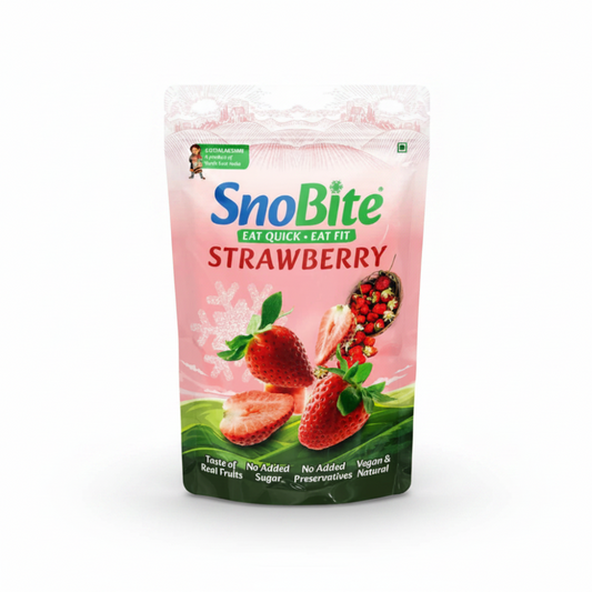 SnoBite Strawberry Stand-up Ziplock Pouch
