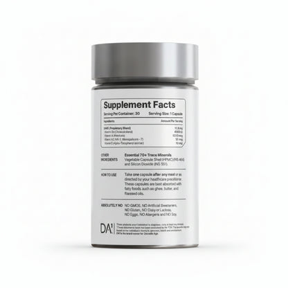 Decode Age DAKE® Supplement | Multivitamin Supplement | Supports Vision, Immunity, Bone, Heart and Skin Health | Vitamin D3, K2 (MK7), A & E | 30 Capsules, Vegan