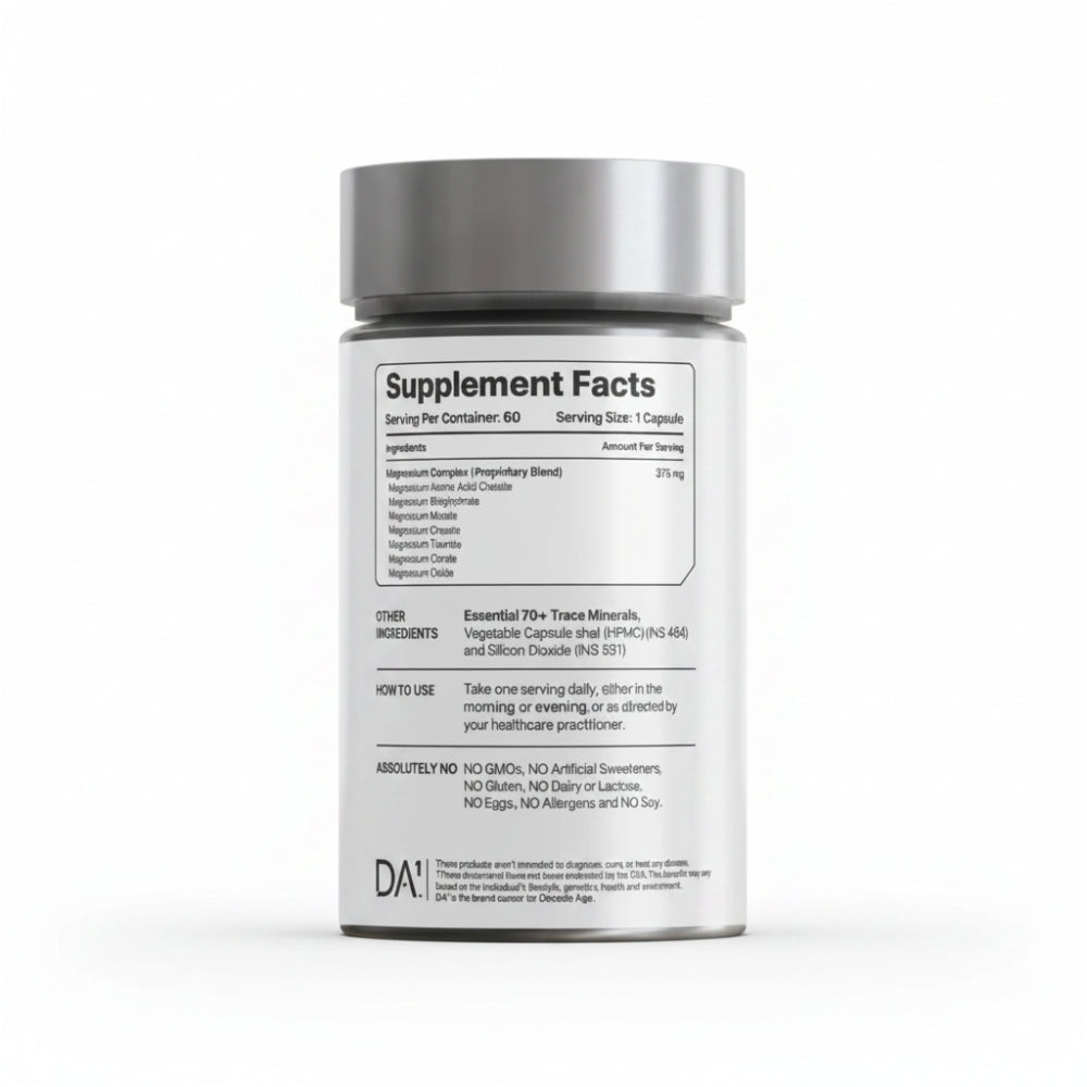 Decode Age Mag7™ Supplement | Magnesium Supplement | Supports Mood, Bone and Muscle Health, Metabolism | 60 Capsules, Vegan