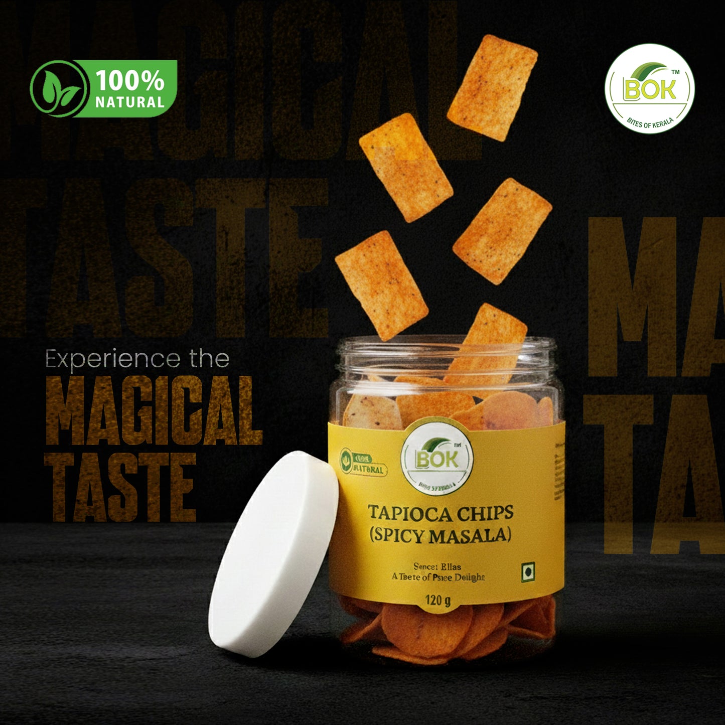 Bites Of Kerala Tapioca Chips Spicy Masala- 110G