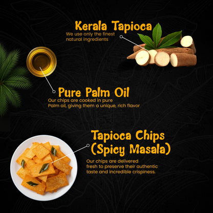 Bites Of Kerala Tapioca Chips Spicy Masala