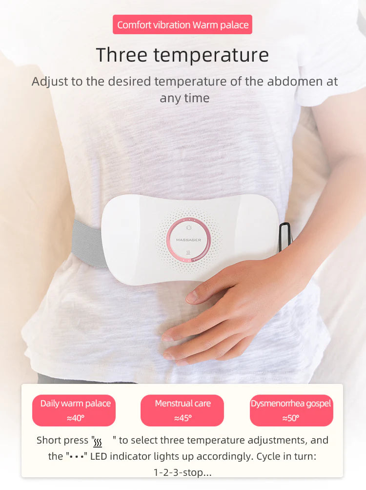 HOUZAIDE Smart Warm Palace Belt - Heating Pad for Cramps & Lower Back Pain