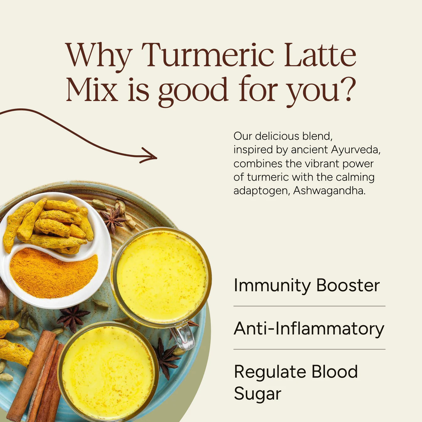 Soil Origin's Turmeric Latte Mix With Ashwagandha (Goldern Milk Powder) 100 GMS
