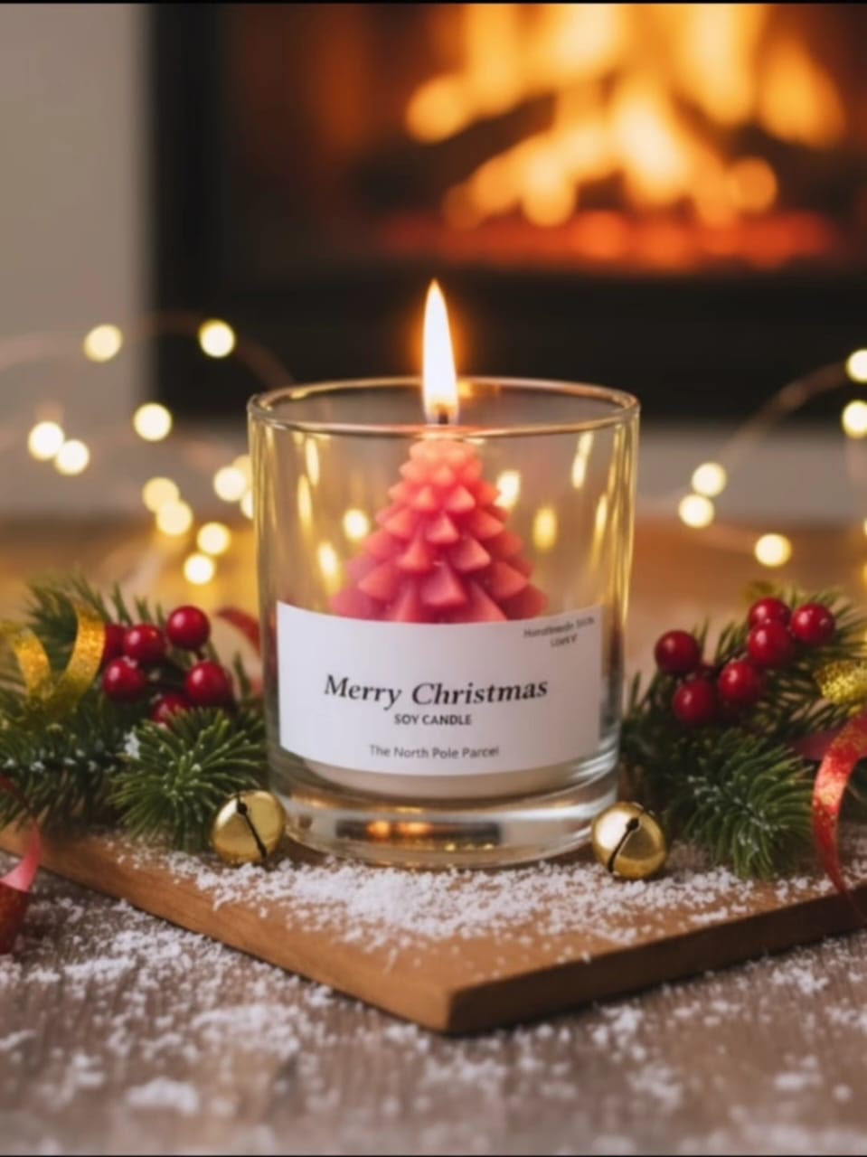 The North Pole Parcel- Twilight Pine Candles in a Glass