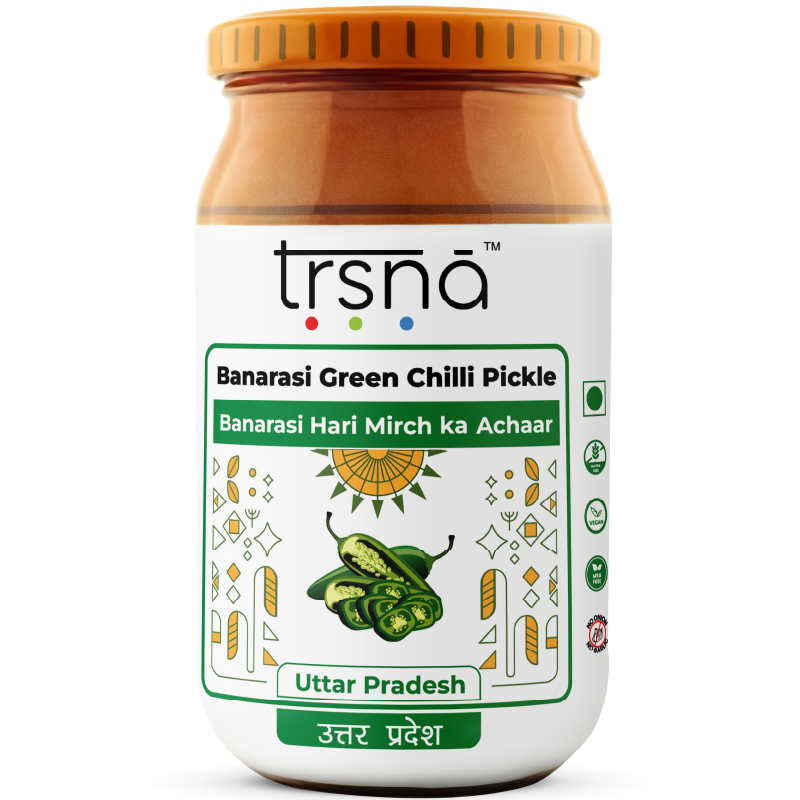 Trsna Banarasi Green Chilli Pickle - 350gms
