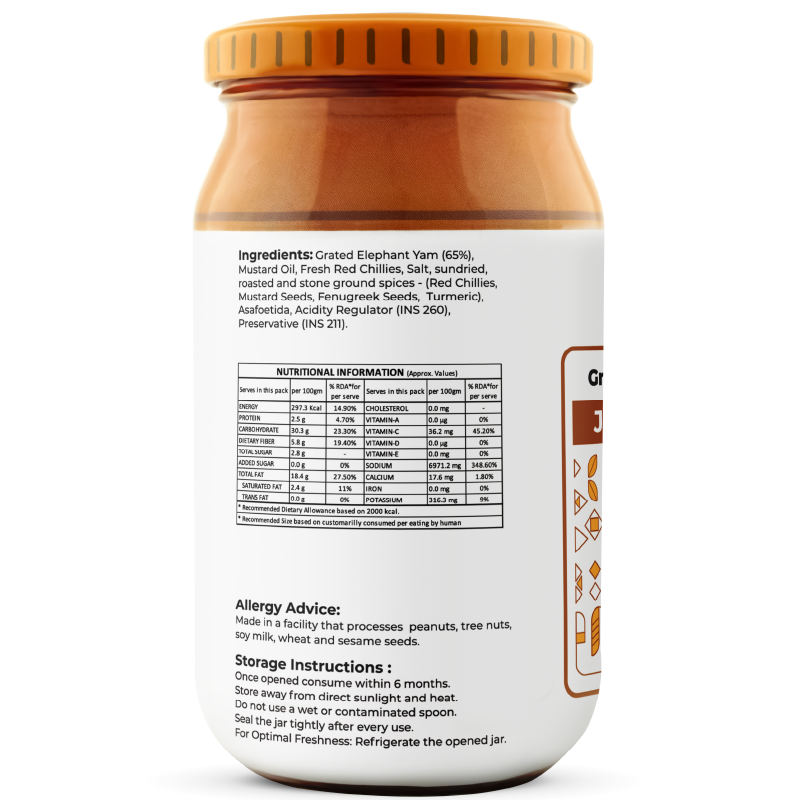 Trsna  Grated Elephant Yam Pickle  - 350gms