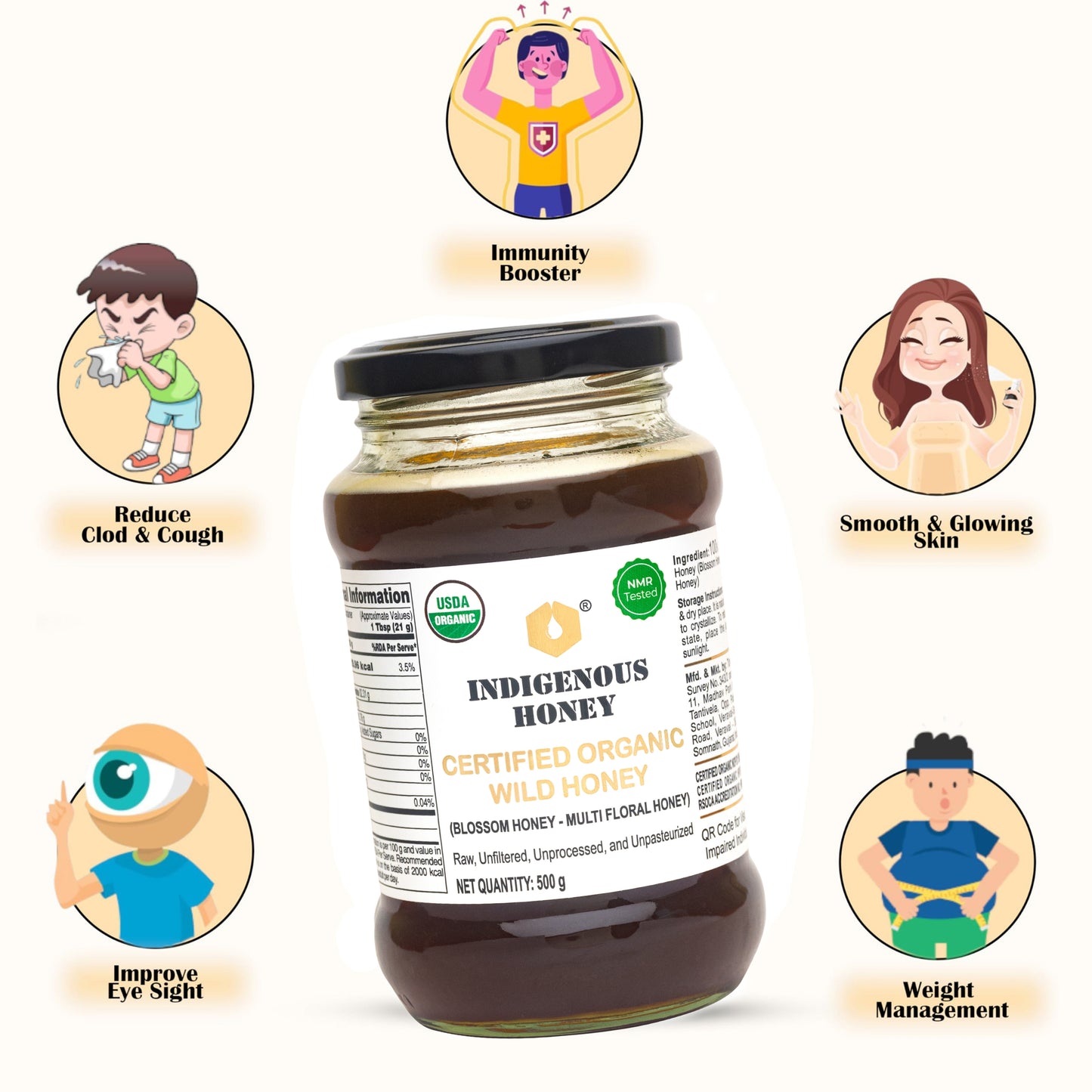 Indigenous Honey USDA Certified Organic Wild Honey