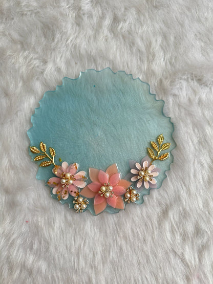 Handcrafted Blue Blossom Festive Plate/Platter