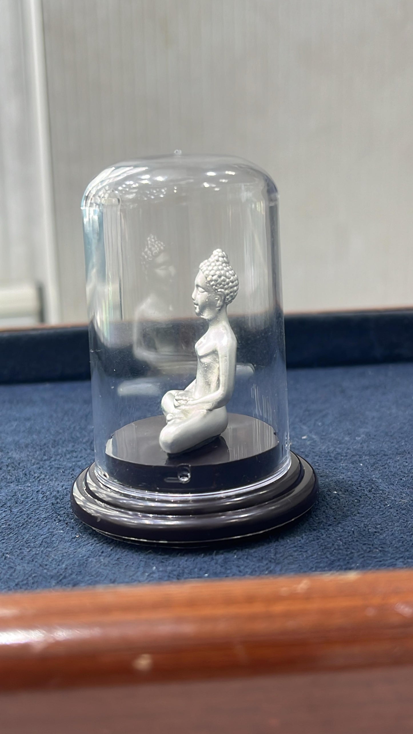 999 Pure Silver Lord Mahavir  Idol – Glass Dome Display