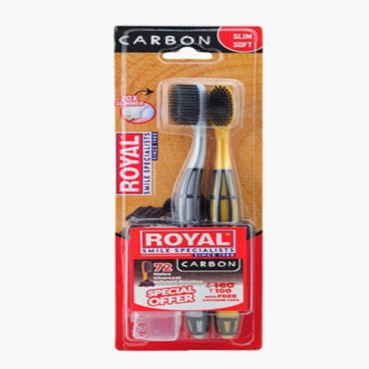 Royal Charcoal Twin Pack with Hygiene Caps Pack of 2