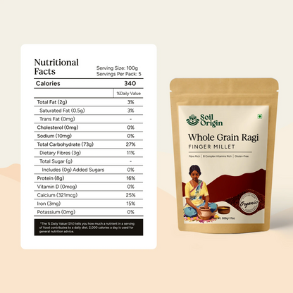Soil Origin Ragi Whole (Finger Millet) - Set Of 2