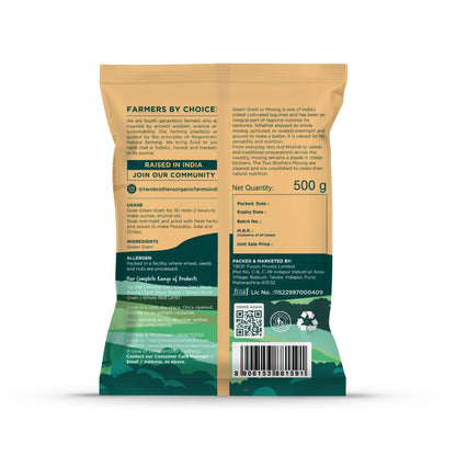 Two Brothers India Farms Whole Green Gram Moong