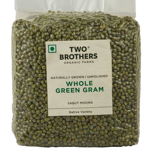 Two Brothers Organic Farms Whole Green Gram Moong 500gm