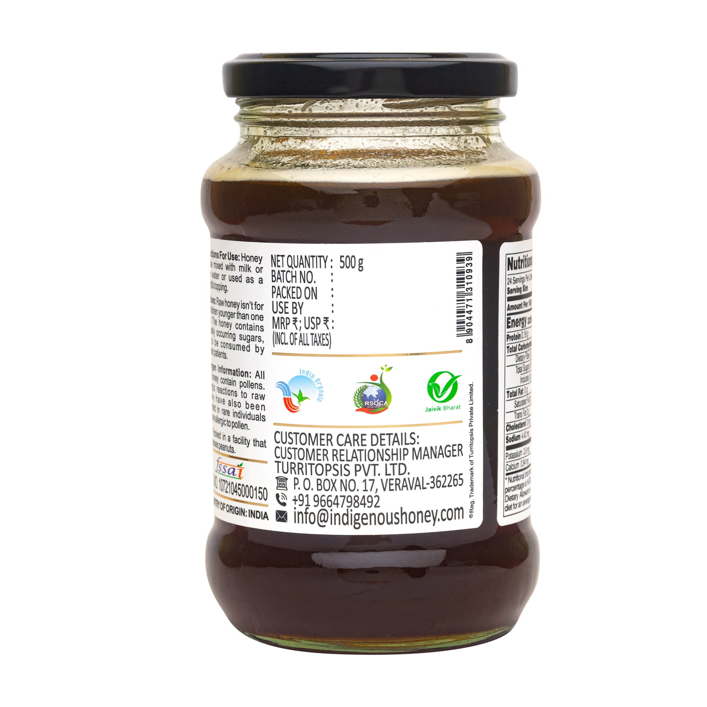 Indigenous Honey USDA Certified Organic Wild Honey