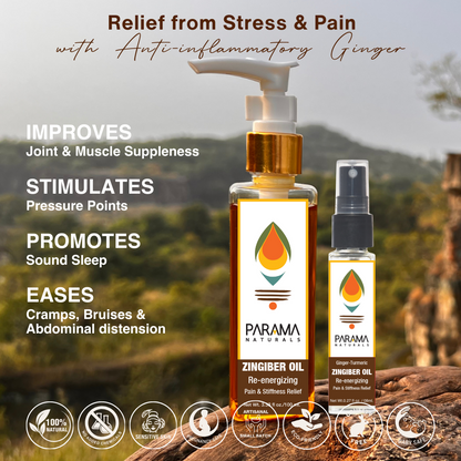Parama Naturals ZINGIBER OIL Re-Energizing Pain & Stiffness Relief Oil