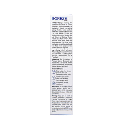 Soreze Bedsore and Adult Diaper Rash Prevention Spray