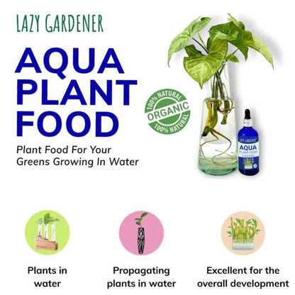 Lazy Gardener Aqua Plant Food - Fertilizer for Plants Growing in Water
