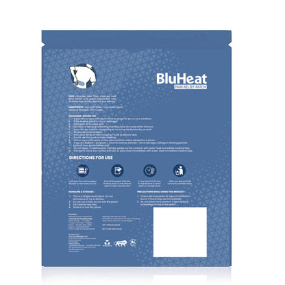 BluHeat Back Pain Relief Patches Heat Therapy