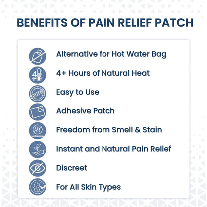 BluHeat Back Pain Relief Patches Heat Therapy