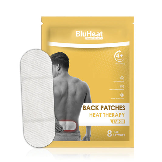 BluHeat Back Pain Relief Patches Heat Therapy