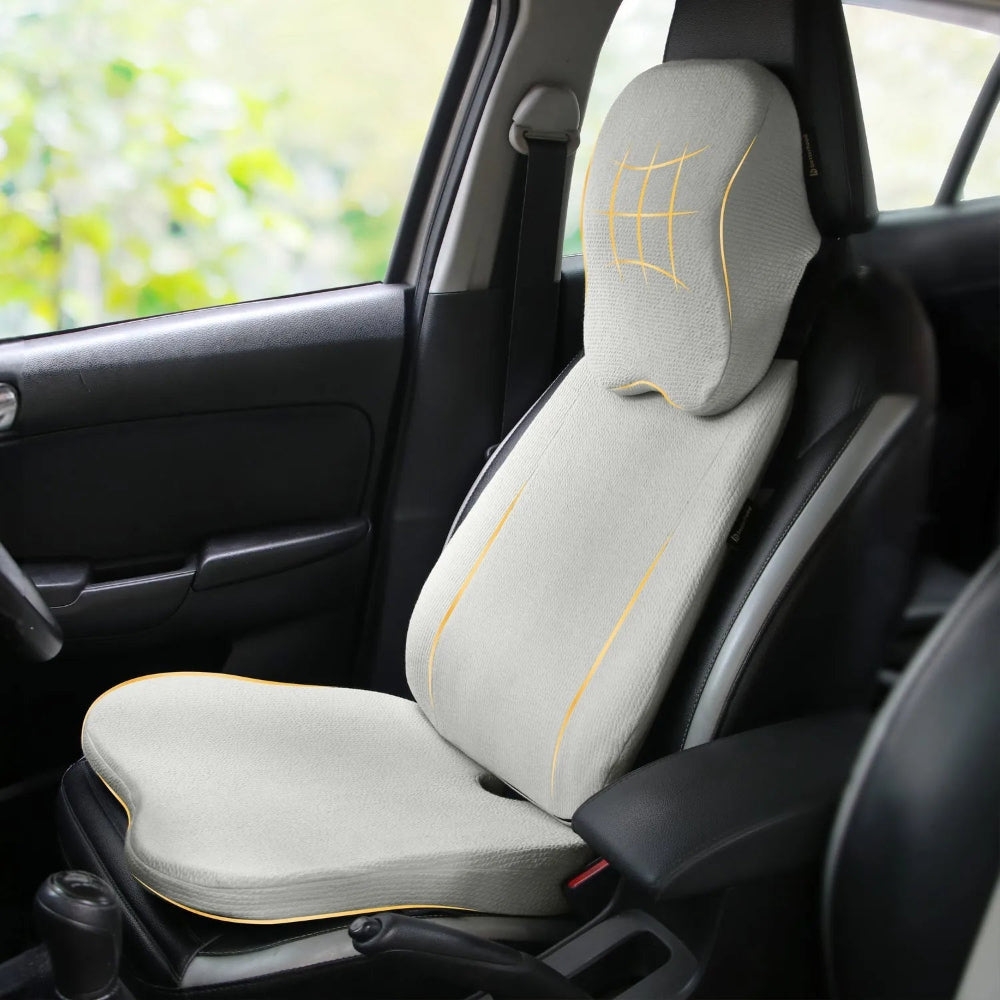 Betterhood Car Seat Cushion 3 in 1 Combo – Backrest, Headrest and Seat