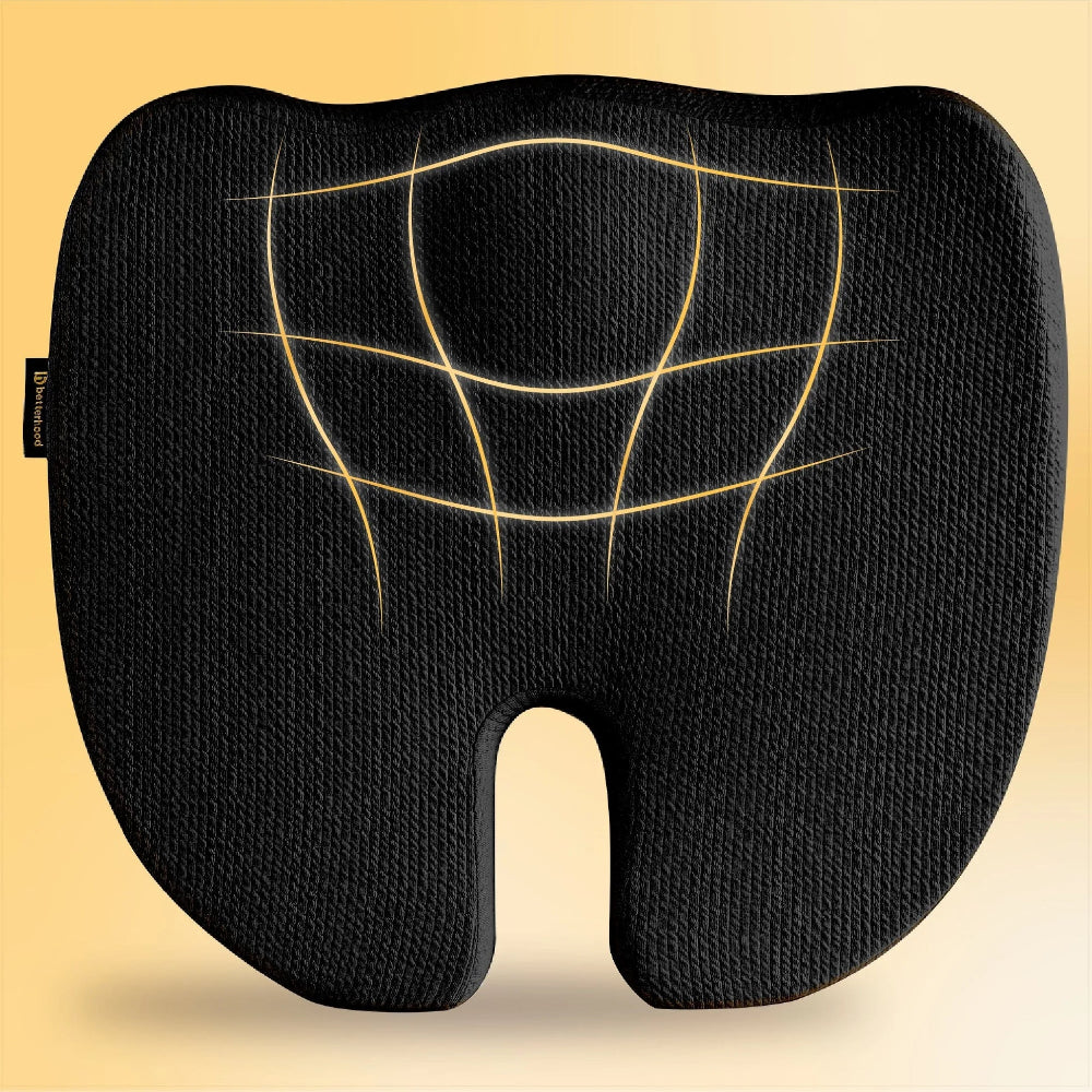 Betterhood Coccyx Memory Foam Chair Cushion for Seat, Ergonomic Design
