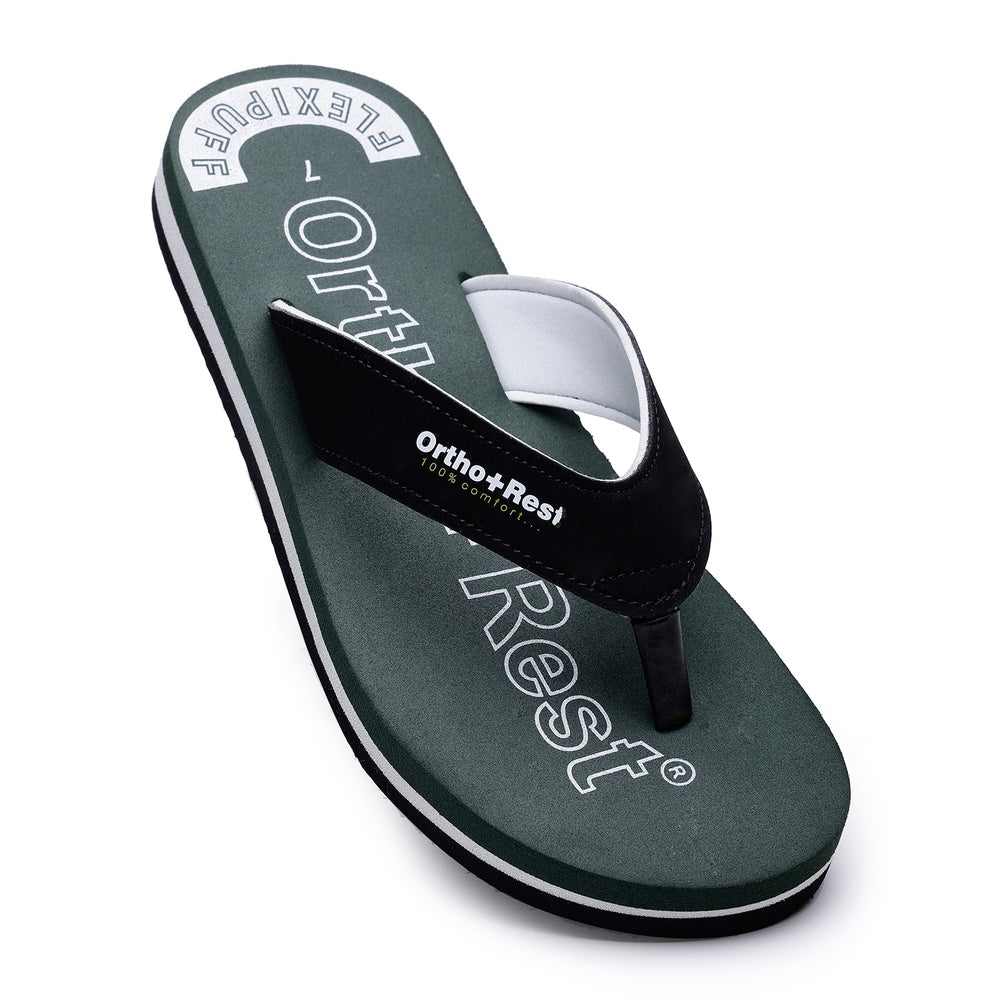 Ortho + Rest Men's Slipper Orthopedic Flip Flops for Home Daily Use