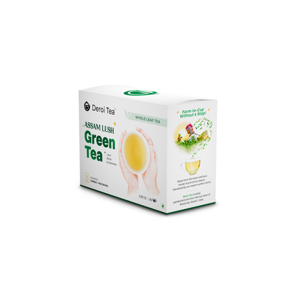 Deroi Tea Assam Lush Green Tea (Loose Leaf Tea - Bitterless)