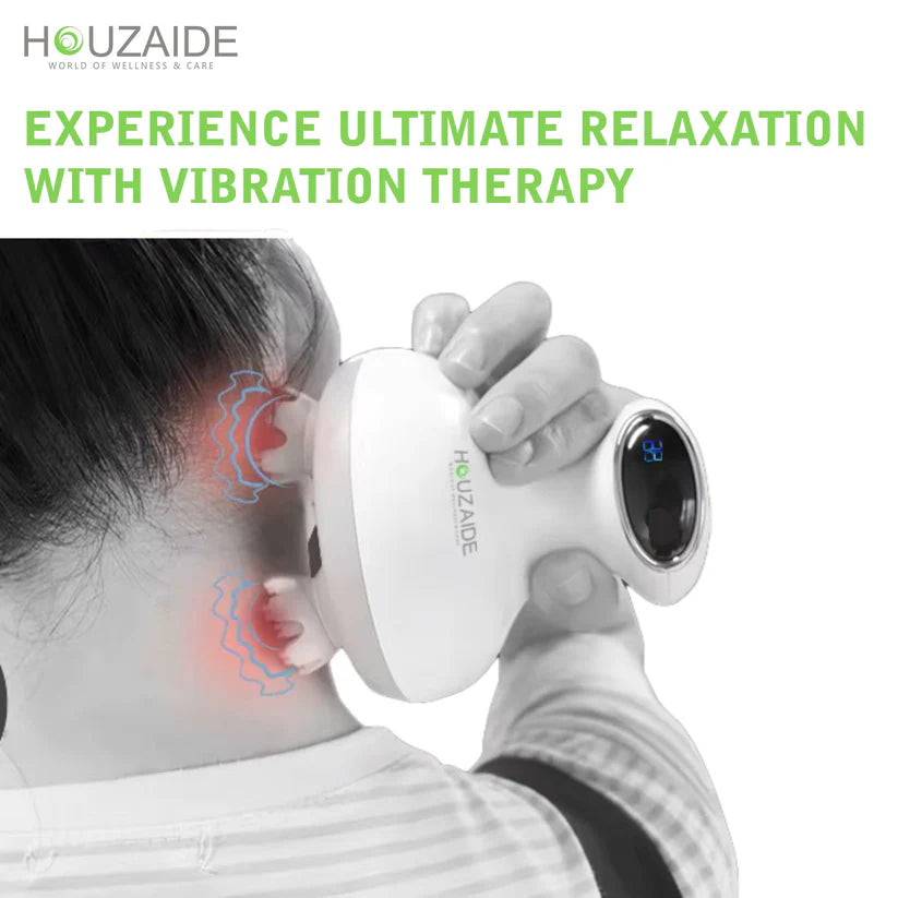 HOUZAIDE Electric Head Massager Vibration Machine for Hair Growth, Hair Fall Control, Face Cleaning