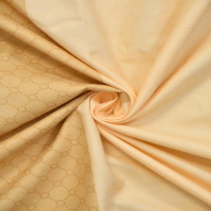 Morado Premium Glace Cotton Elastic Fitted Double Bedsheet with 2 Pillow Covers (72x78x8 Inches)- Brown Hrizontal Line