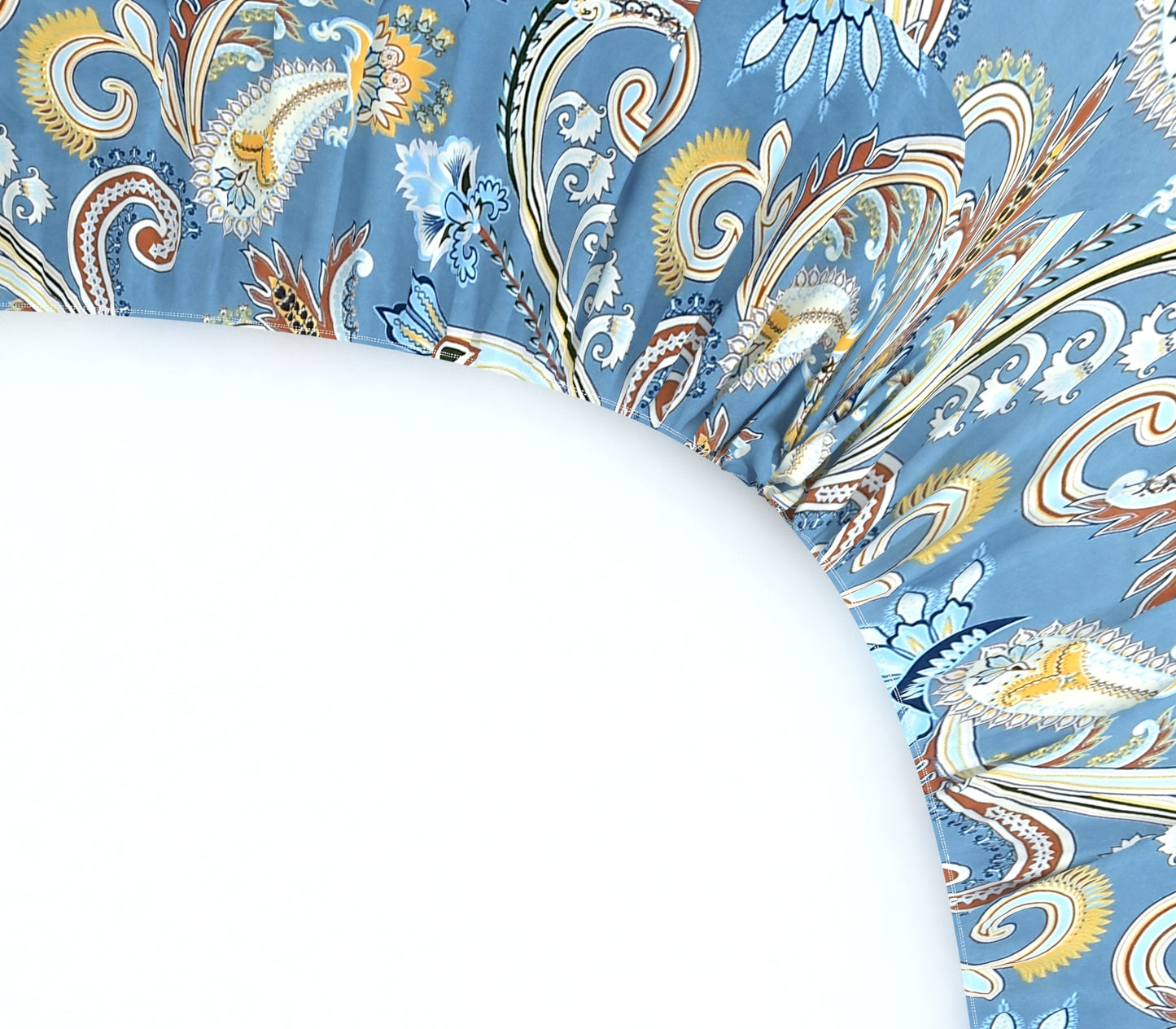 Premium Glace Cotton Elastic Fitted Double Bedsheet with 2 Pillow Covers (72x78x8 Inches)- RajasthaniPrint