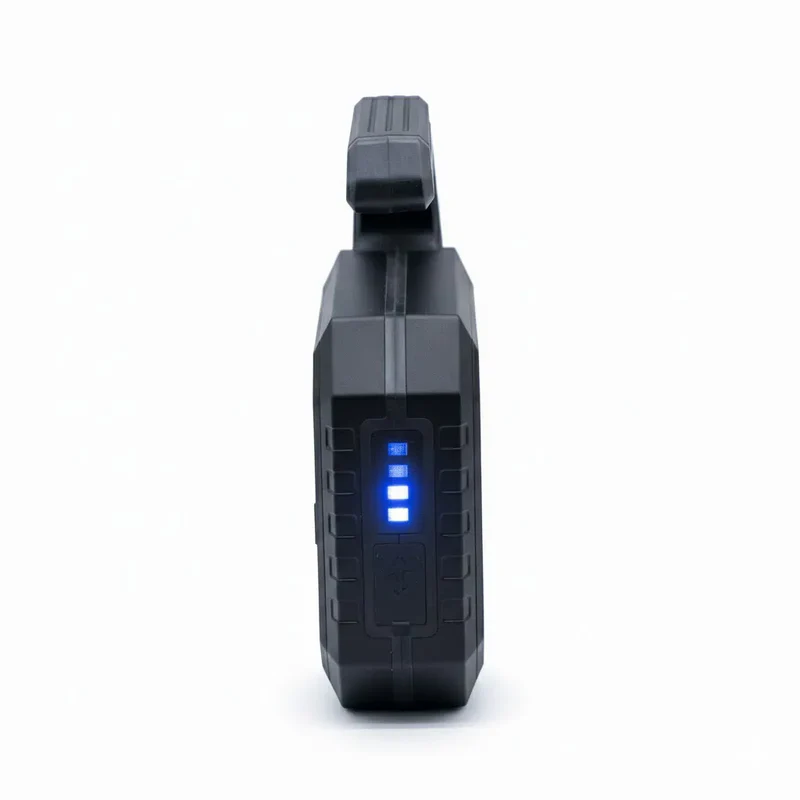 LA' FORTE FLIXX Solar Rechargeable Emergency Light with Mobile Charging Power Bank | USB-C Fast Charging | Multi-Mode White/Red/Blue Warning Light | IP65 Water Resistant Portable Backup Lamp