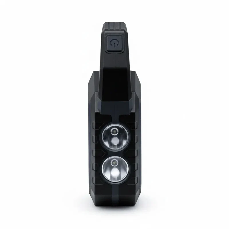 LA' FORTE FLIXX Solar Rechargeable Emergency Light with Mobile Charging Power Bank | USB-C Fast Charging | Multi-Mode White/Red/Blue Warning Light | IP65 Water Resistant Portable Backup Lamp