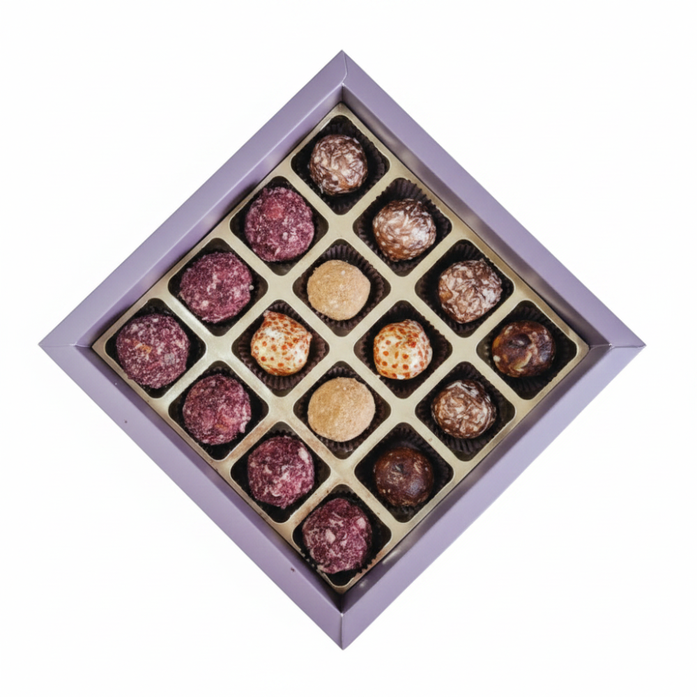Nutri Couture Rakhi Hamper Box Green/ Pink Square Box - NCD#2