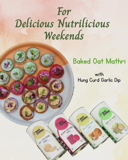 Nutri Couture Baked Oats Mathri (Kasoori Methi flavour)