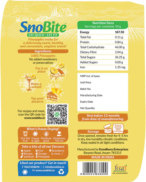 Snobite's Pineapple Jar  - 50 grams