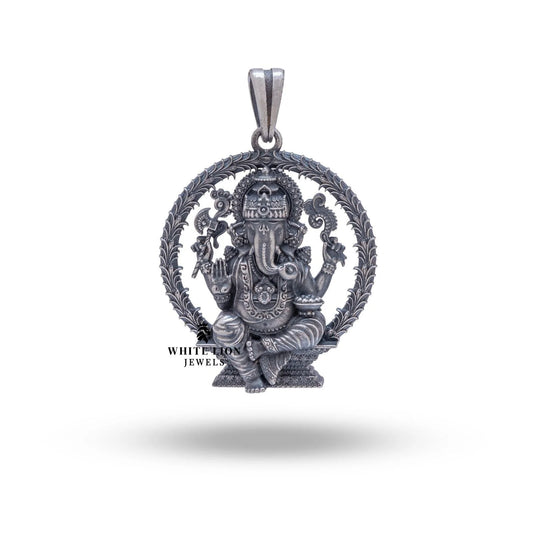 Atharva Ganesha 925 Sterling Silver Pendant