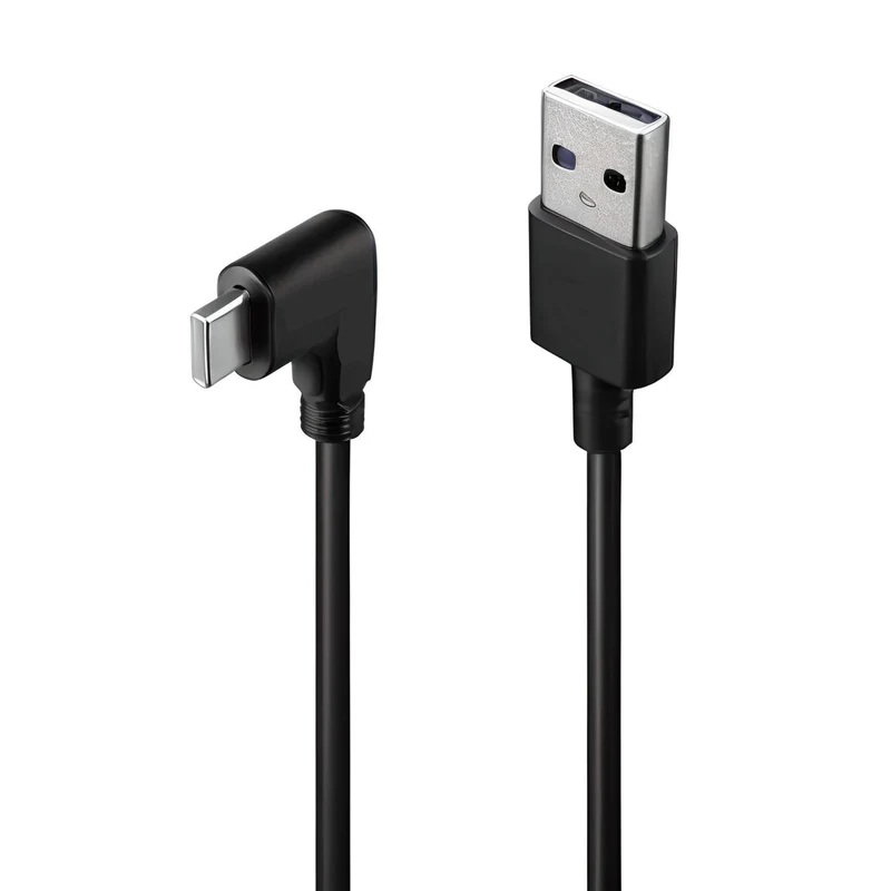 LA' FORTE Flixx USB-A to USB-C Cable with L-Shaped Connector, 1 Meter, 45W Super Fast Charging, 3A High-Speed Data & Power Transfer