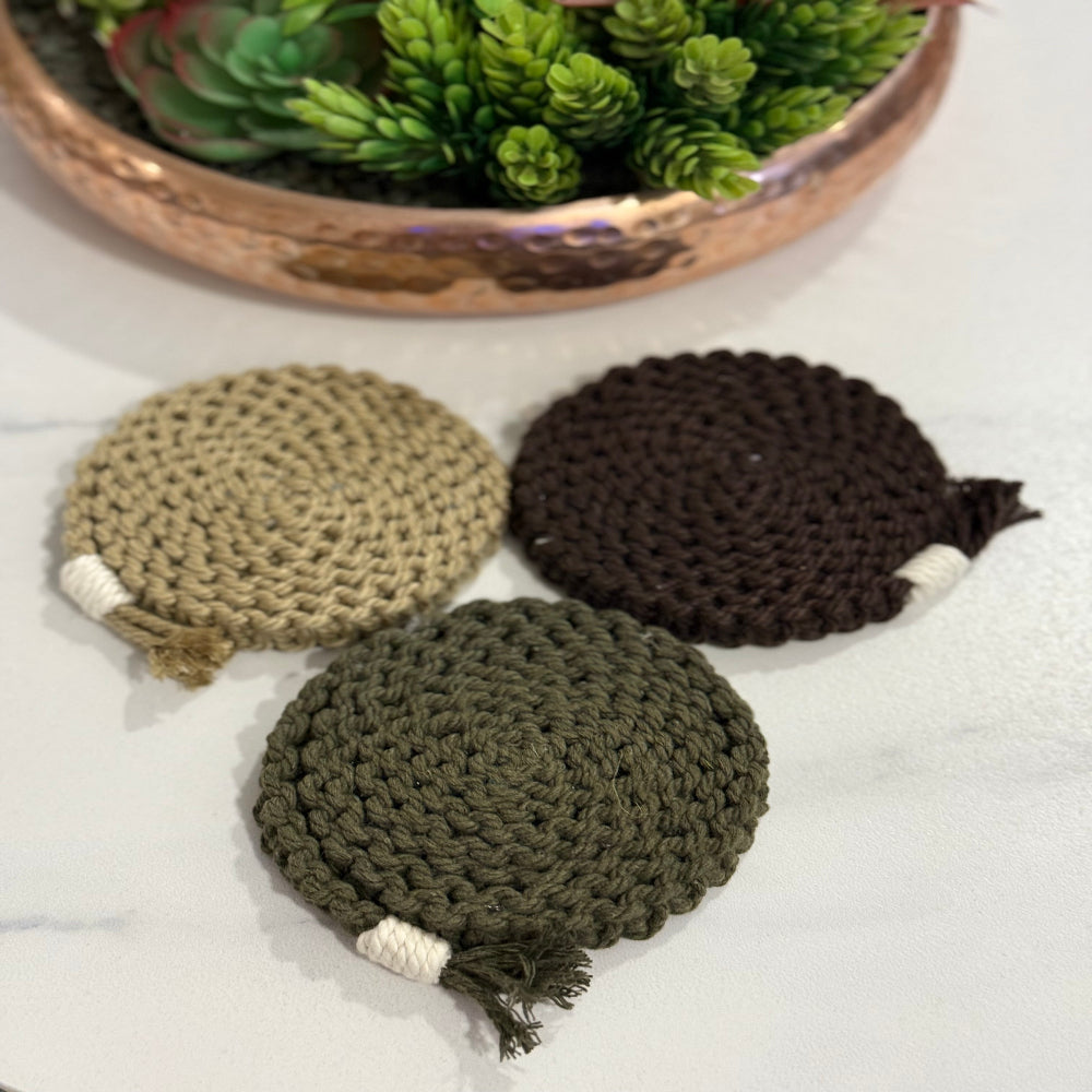 Dhaage Single Colour Coasters