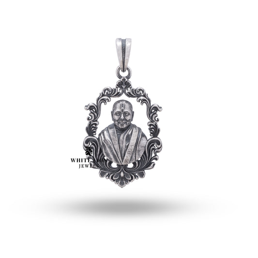 Pramukh Swami Maharaj 925 Sterling Silver Pendant