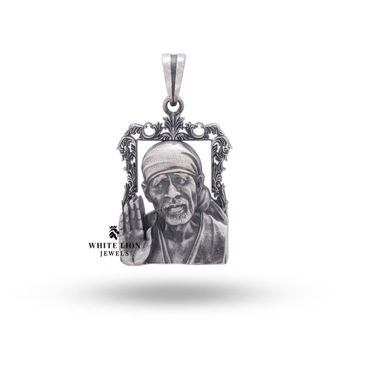 Sai Baba Blessing 925 Sterling Silver Pendant